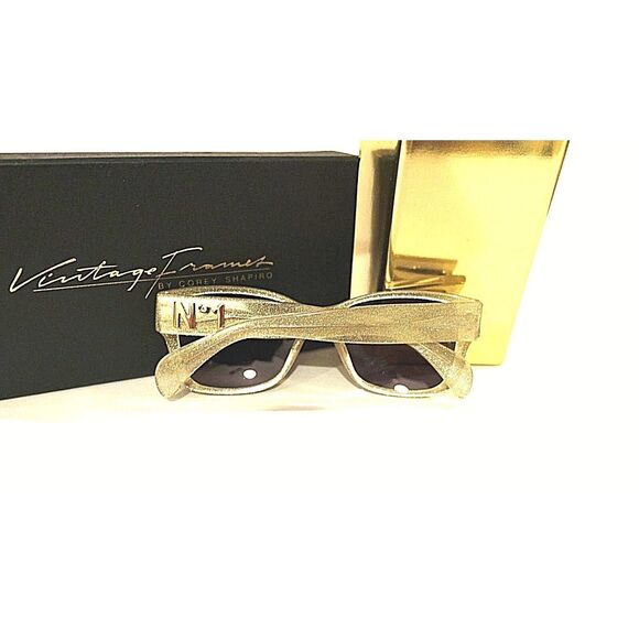 VINTAGE FRAMES BY COREY SHAPIRO RUDE METAL GOLD NO. 1 BRAND NEW IN BOX GOLD main image 6
